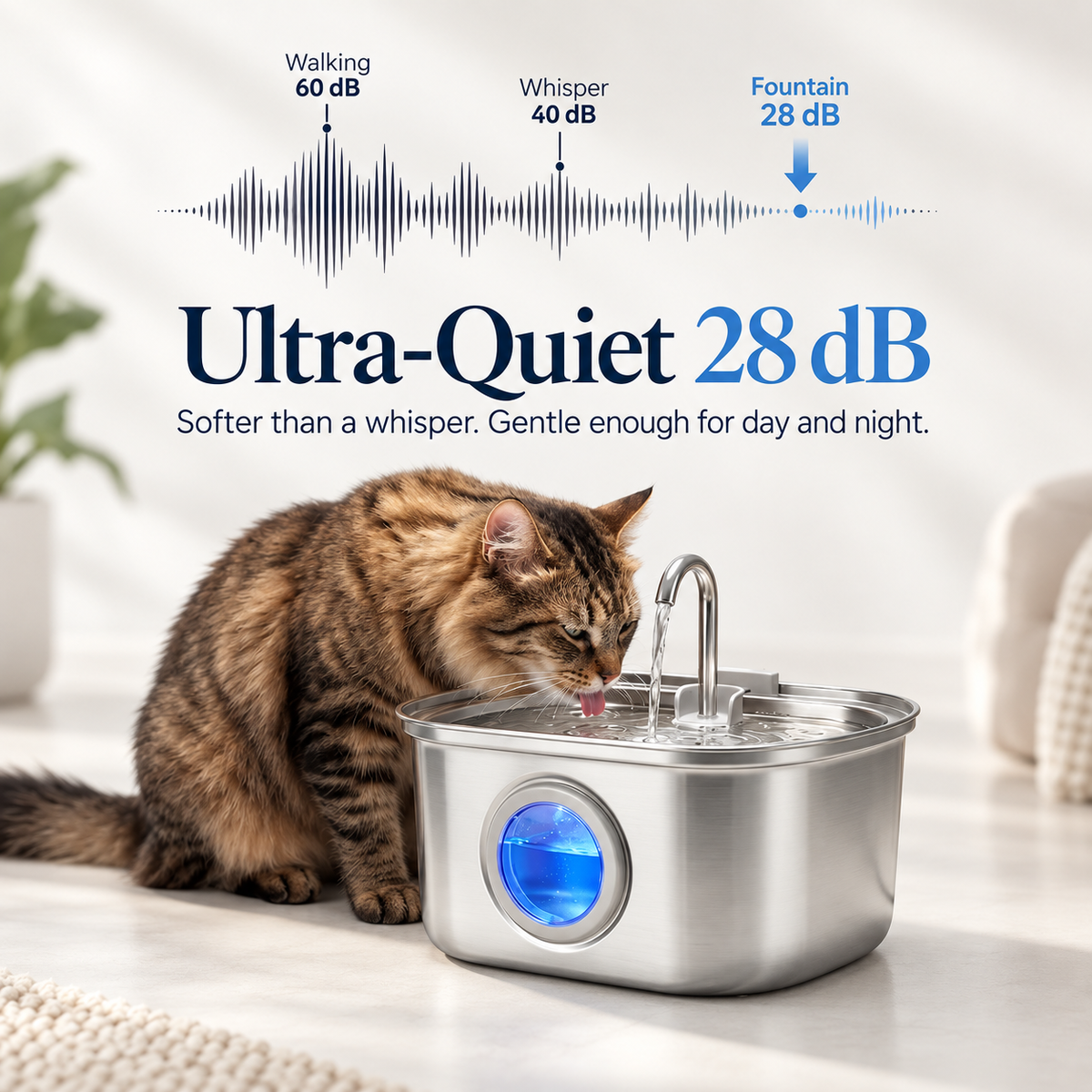 Ravyura™ Cat Fountain Water Dispenser