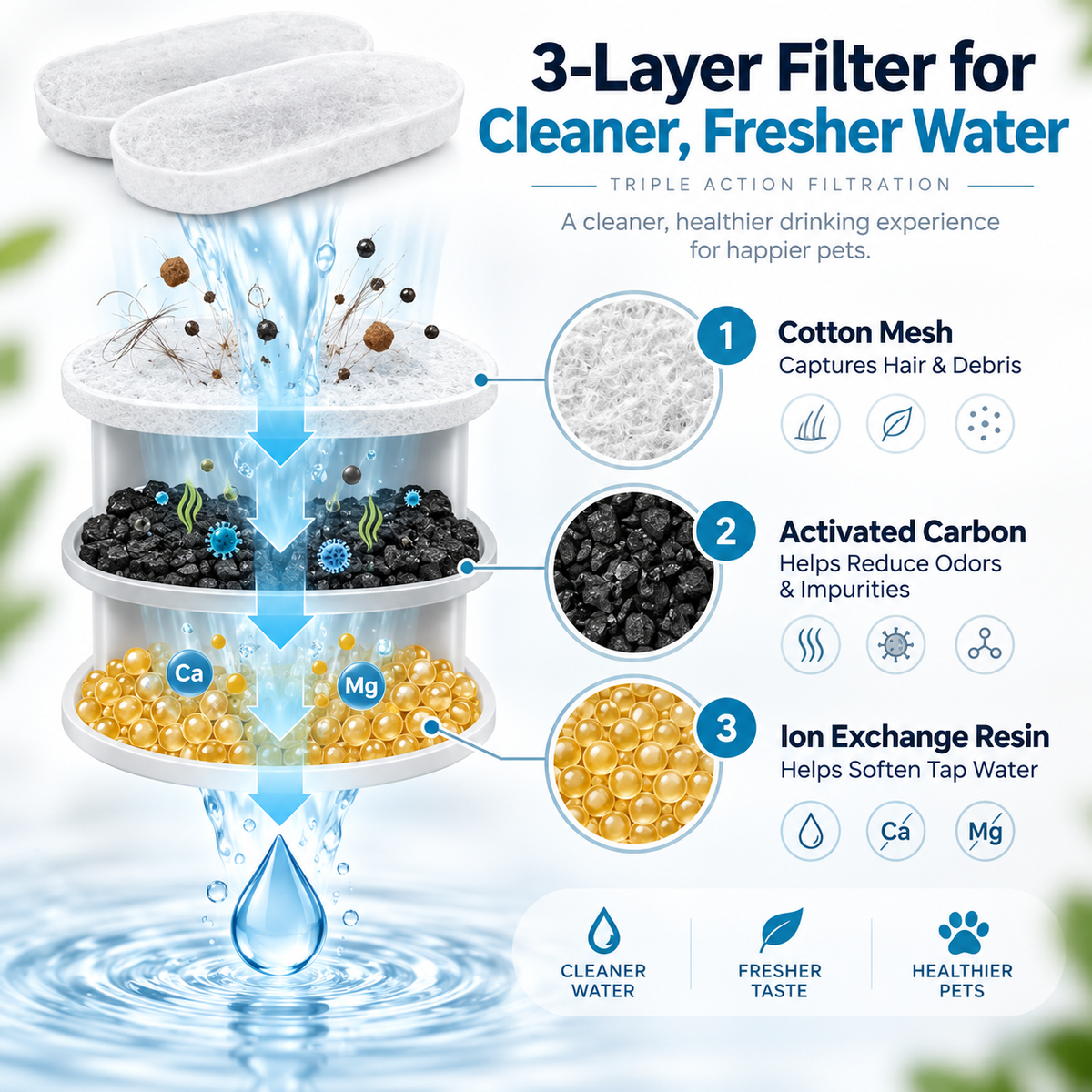 Ravyura™ Cat Fountain Water Dispenser