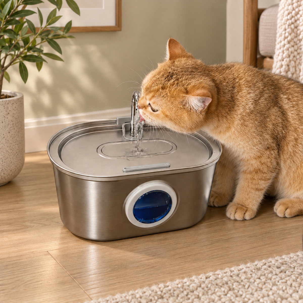 Ravyura™ Cat Fountain Water Dispenser
